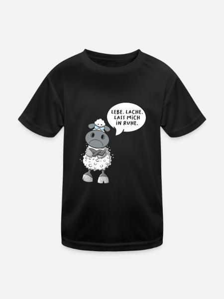 Lebe Lache Lass Mich In Ruhe - Kinder Funktions-T-Shirt - Schwarz - Vorne