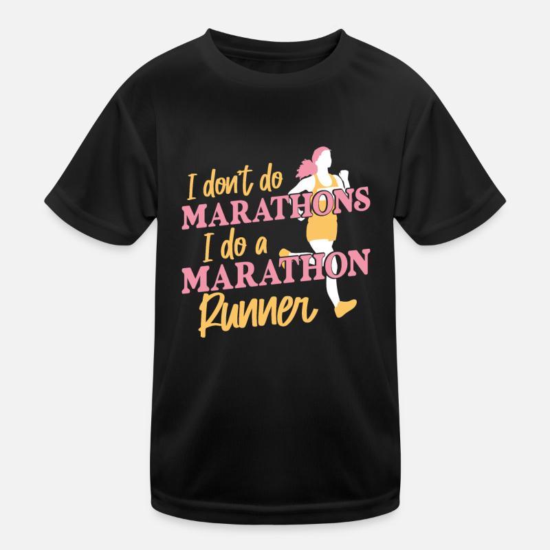 Running Runner Half Marathon Kids Functional T-Shirt