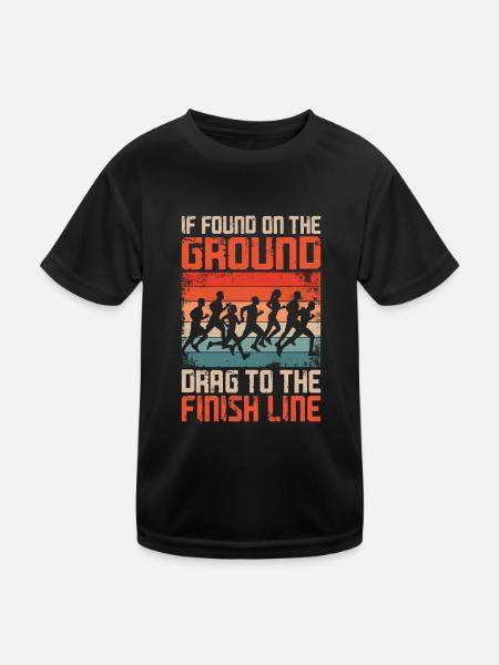 Running Runner Semi-Marathon - T-shirt sport Enfant - noir - Devant