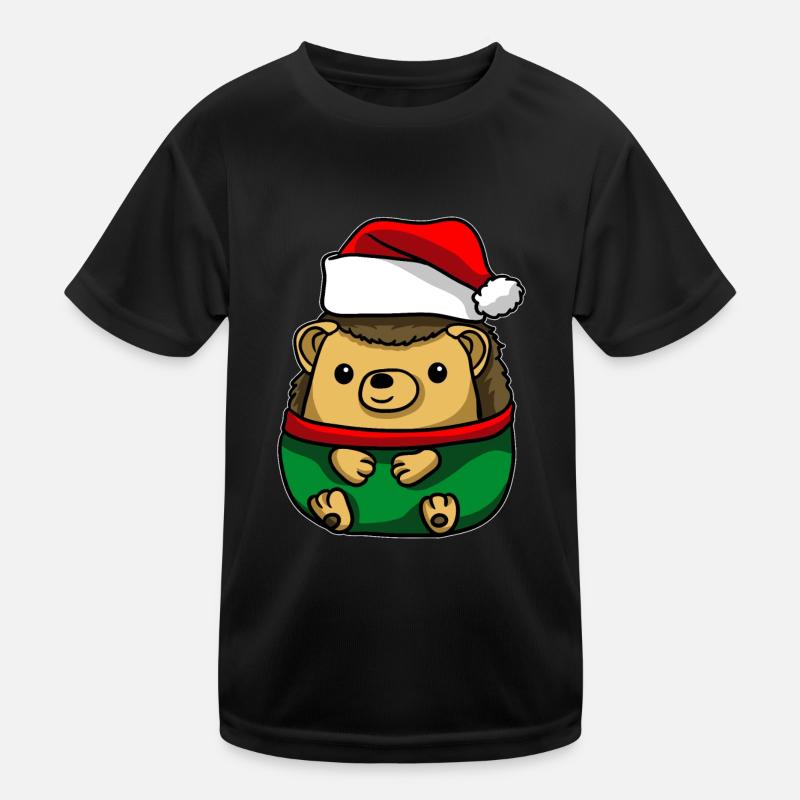 Hérisson avec chapeau de Noël Costume de Noël T-shirt sport Enfant