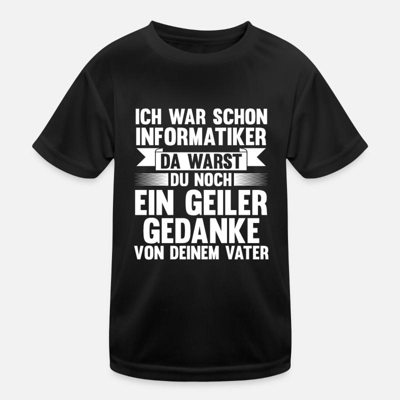 Programmierer IT Fachmann Informatiker Informatik - Kinder Funktions-T-Shirt - Schwarz