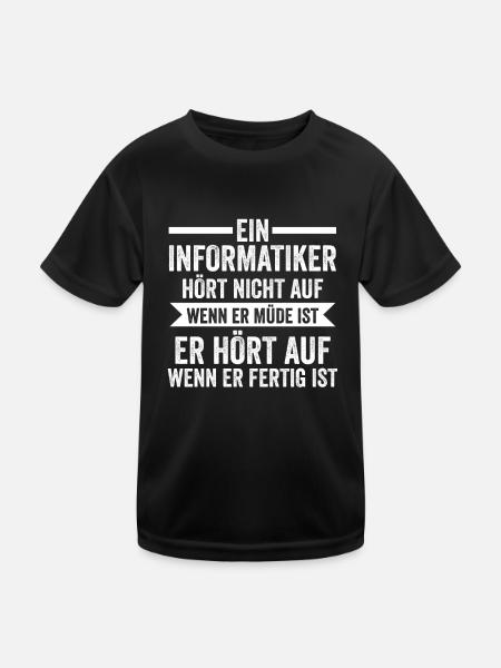 Programmierer IT Fachmann Informatiker Informatik - Kinder Funktions-T-Shirt - Schwarz - Vorne