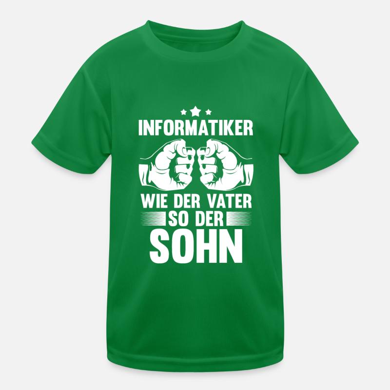 Vater Sohn Informatiker Informatik Programmierer Kinder Funktions-T-Shirt