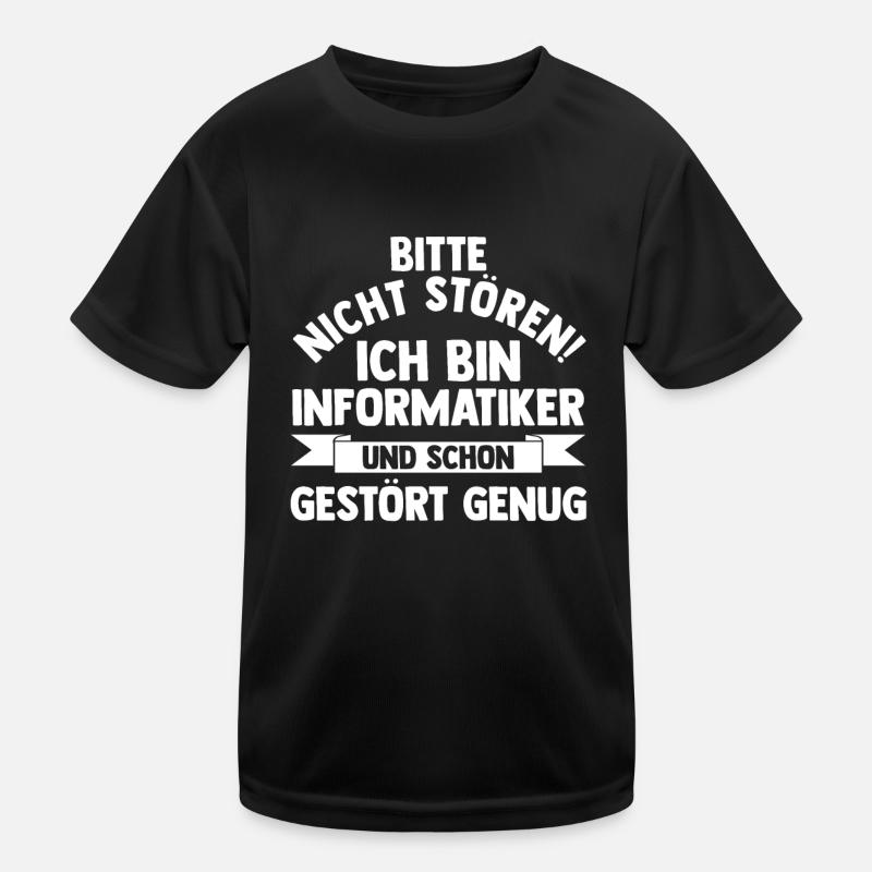 IT Fachmann Informatik Informatiker Programmierer - Kinder Funktions-T-Shirt - Schwarz