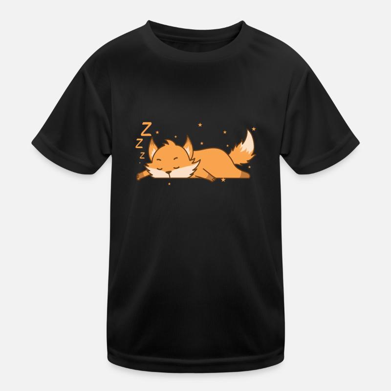 Fuchs schläft niedlich Tierpark Zoo Kinder Funktions-T-Shirt
