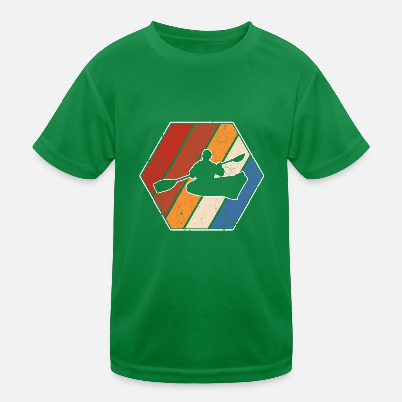 Canoeing Retro Kids Functional T-Shirt
