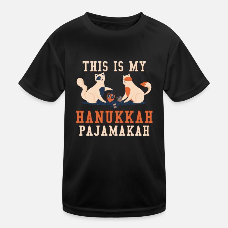 Chats Juifs de Noël Juif est mon Hanoukka T-shirt sport Enfant