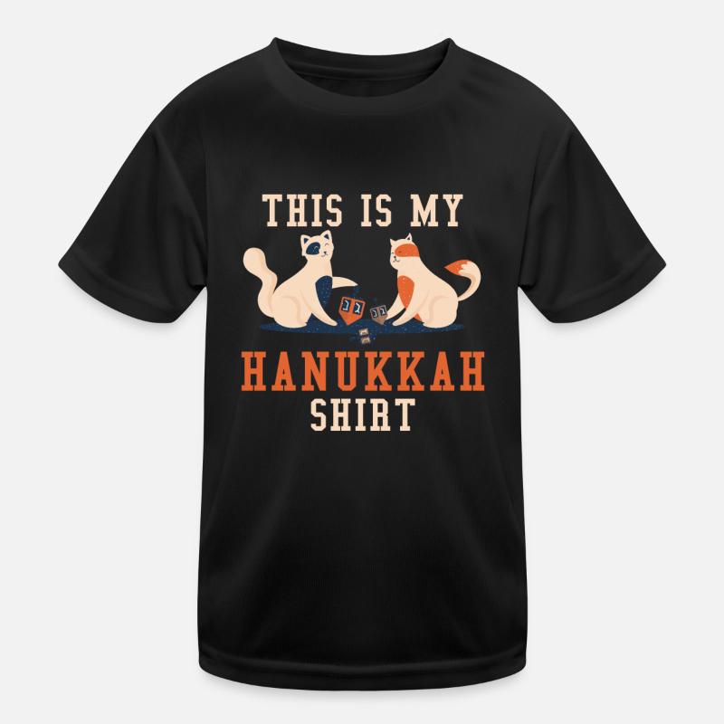 Chats Juifs de Noël Juif ce mon Hanoukka T-shirt sport Enfant