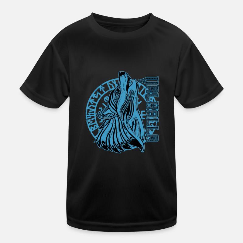 Valhalla Wolf Odin Runen Nordischer Kompass Kinder Funktions-T-Shirt