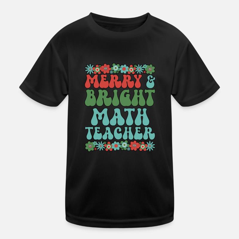 Professeur de mathématiques Noël Enseignement des mathématiques Cadeau de Noël T-shirt sport Enfant
