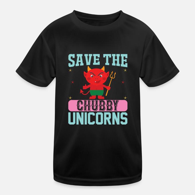 Rettet die pummeligen Einhörner Unicorn Kinder Funktions-T-Shirt