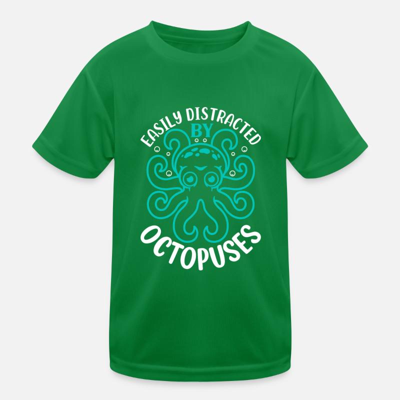 Cephalopod Kraken Octopus - Easily Distracted By O Kinder Funktions-T-Shirt