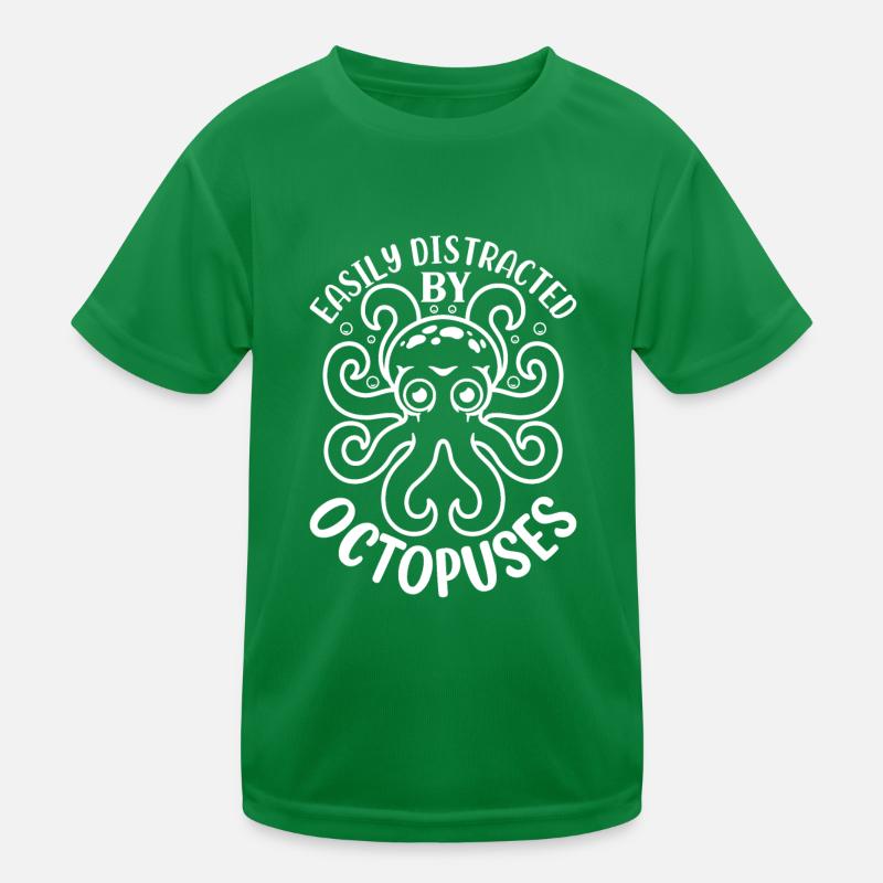 Cephalopod Octopus Kraken - Easily Distracted By O Kinder Funktions-T-Shirt