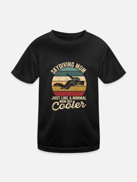 Skydiving Mother's Day Matching pair - Kids Functional T-Shirt - black - Front