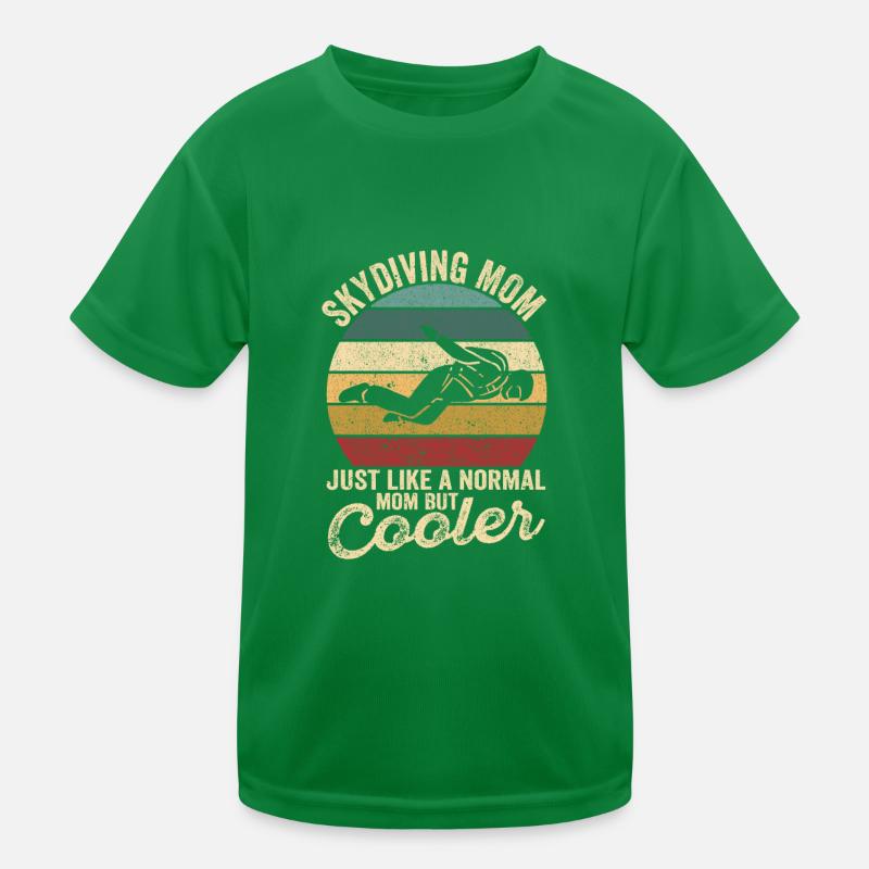 Fallschirmspringer Muttertag Passendes Paar Kinder Funktions-T-Shirt