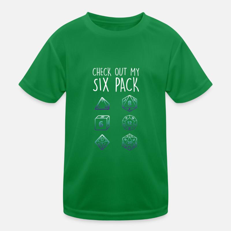 Check Out My Six Pack Dice Kinder Funktions-T-Shirt