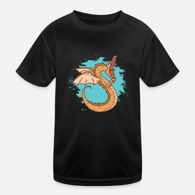 Serpent dragon à bouche ouverte T-shirt sport Enfant