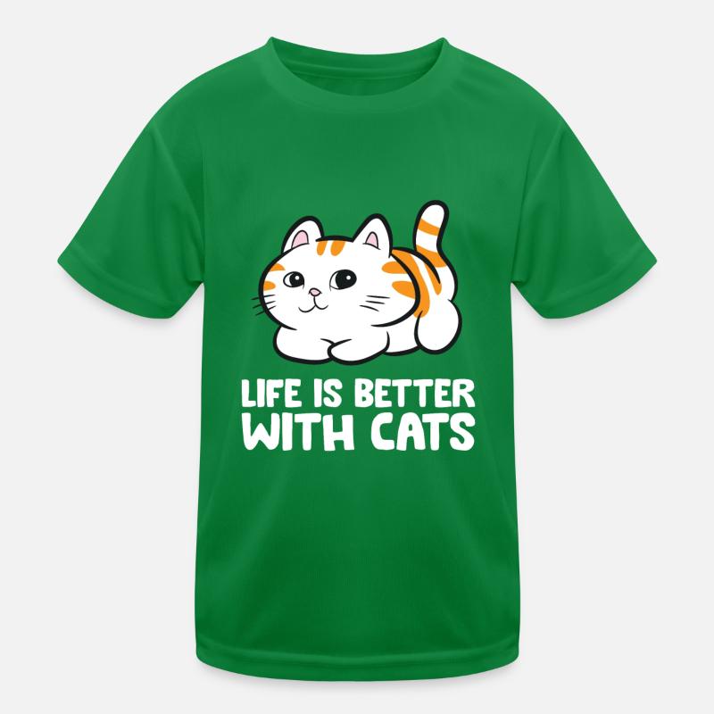 Drôles de chats amants chatons mignons qui T-shirt sport Enfant