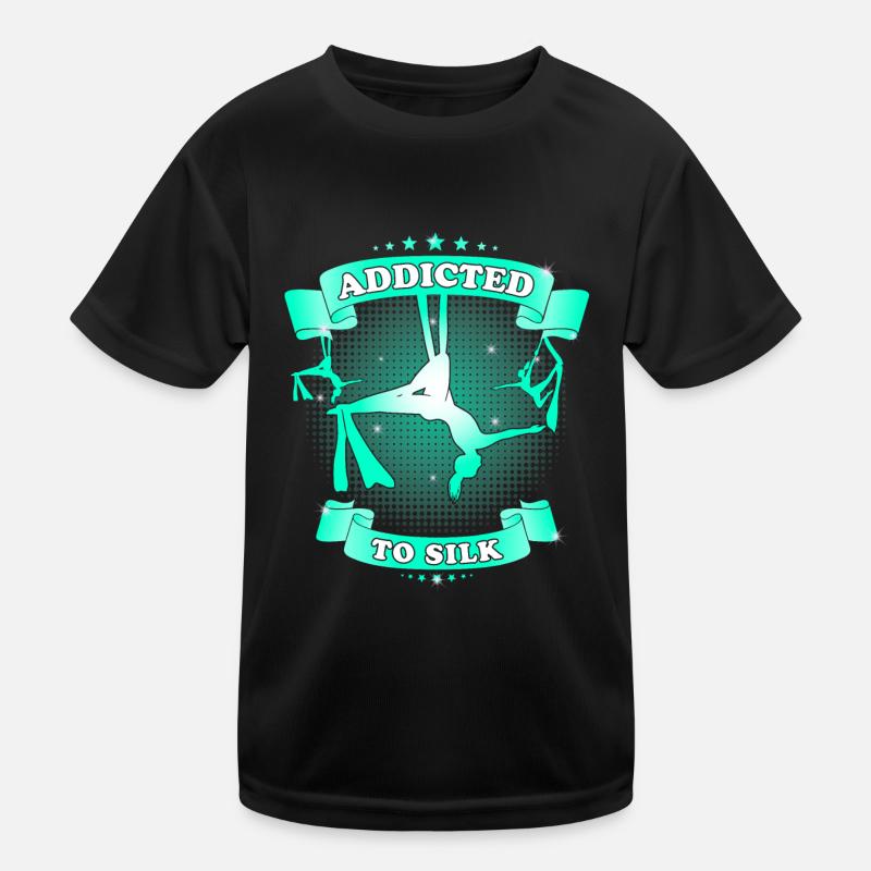 Addicted to Silk Aerial Silk Acrobatics Kids Functional T-Shirt