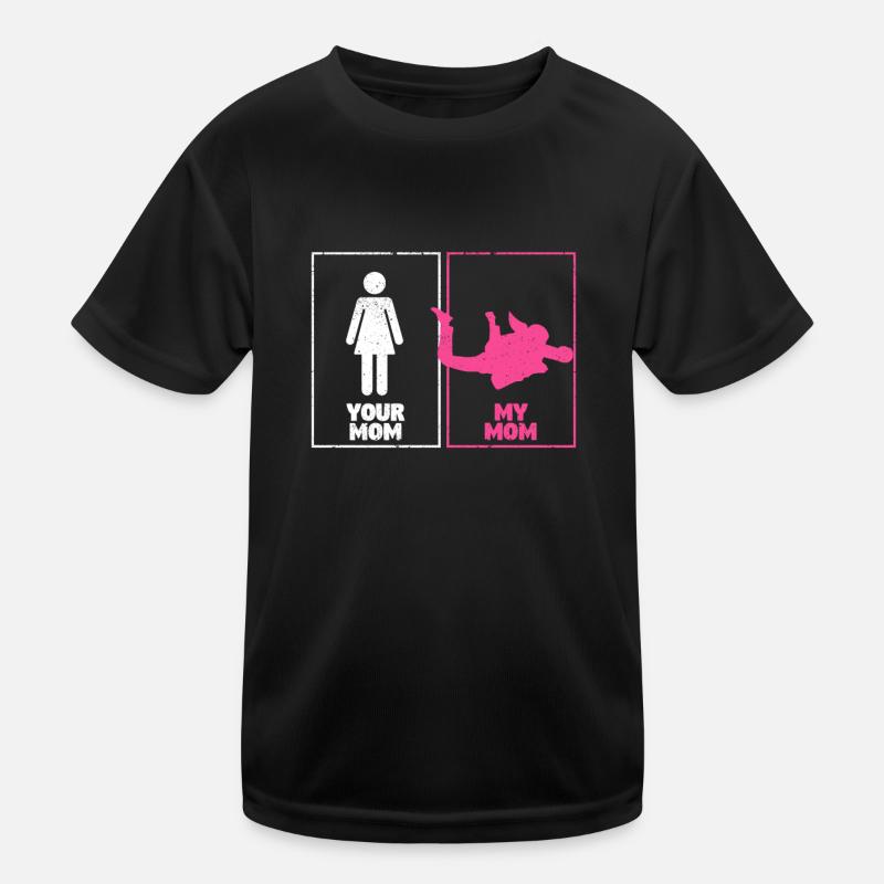 Deine Mutter Meine Mutter Fallschirmspringerin Kinder Funktions-T-Shirt
