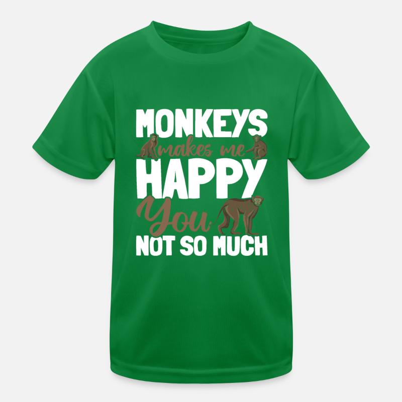 Les singes me rendent moins heureux - Monkey Lo T-shirt sport Enfant