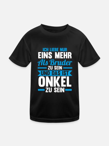 Patenonkel Pate Onkel - Kinder Funktions-T-Shirt - Schwarz - Vorne