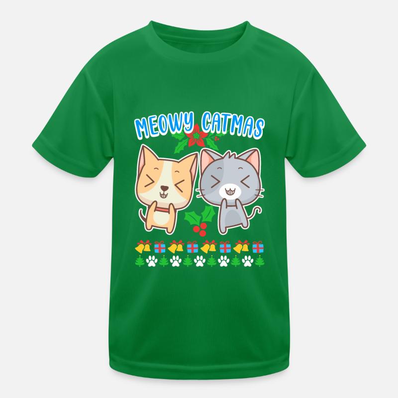 Meowy Catmas siège pour chat chaton chat T-shirt sport Enfant