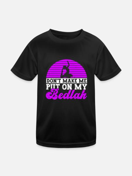 Danse du ventre Danseur du ventre Bedlah Dancer Cadeau - T-shirt sport Enfant - noir - Devant