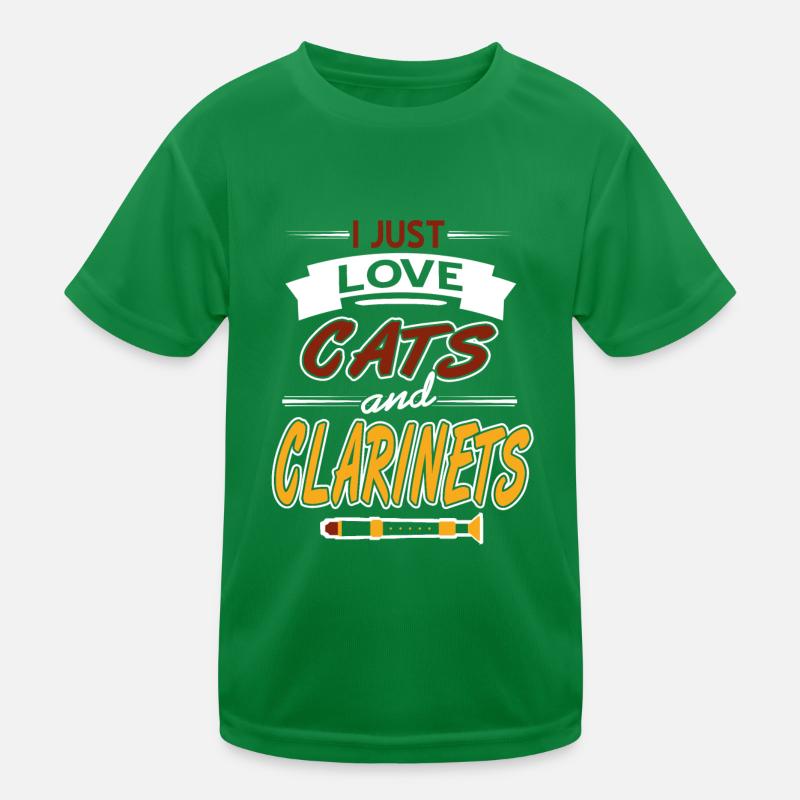 J’adore les designs rétro mignons de Cats & Clarinet T-shirt sport Enfant