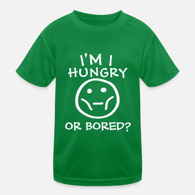 Bin ich hungrig oder gelangweilt Kinder Funktions-T-Shirt
