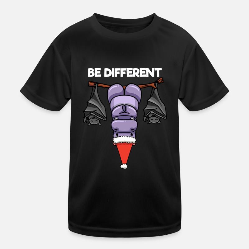 Soyez différent Hippo Bat Père Noël T-shirt sport Enfant
