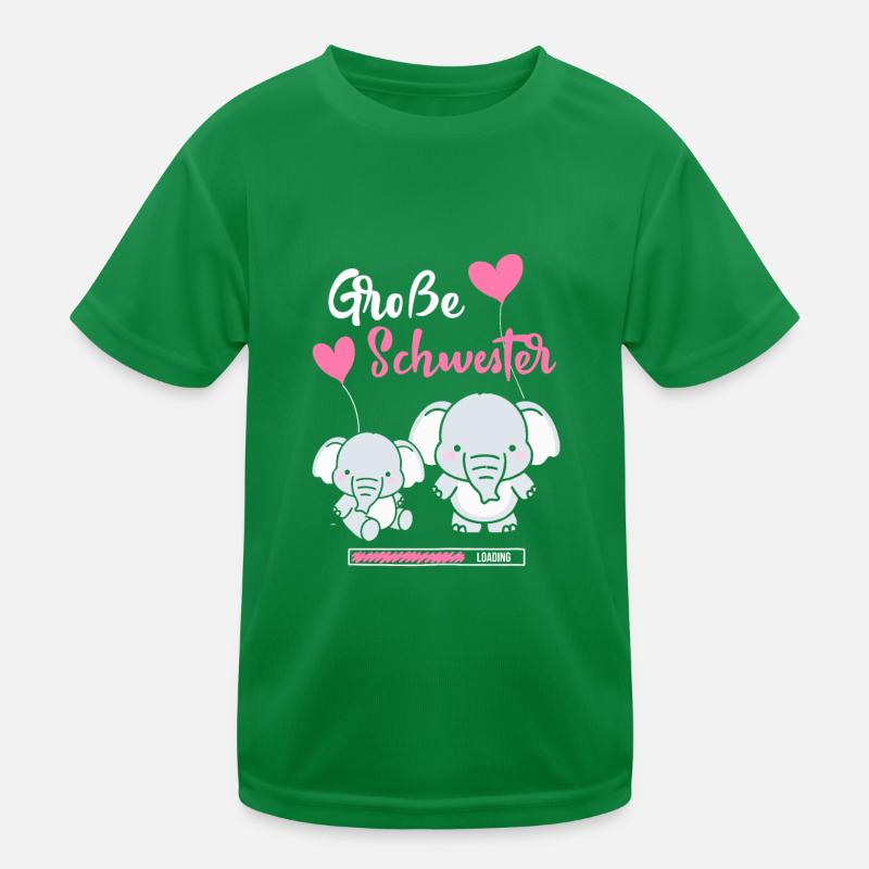 Große Schwester Lädt Kinder Funktions-T-Shirt