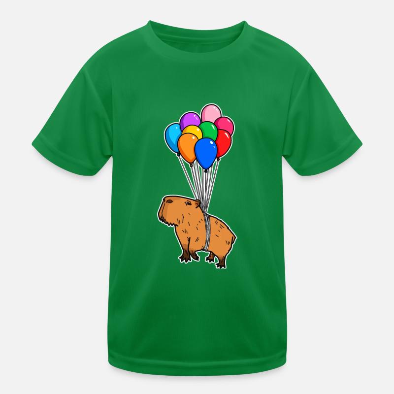 Capybara Rongeur Géant Caver avec Ballons Capybara T-shirt sport Enfant