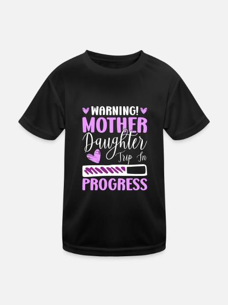 Funny Mother Daughter Matching Family Trip - Kids Functional T-Shirt - black - Front