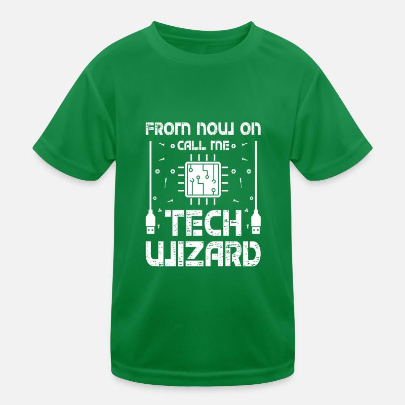 Call Me Tech Wizard Funny IT Support Computer Kinder Funktions-T-Shirt