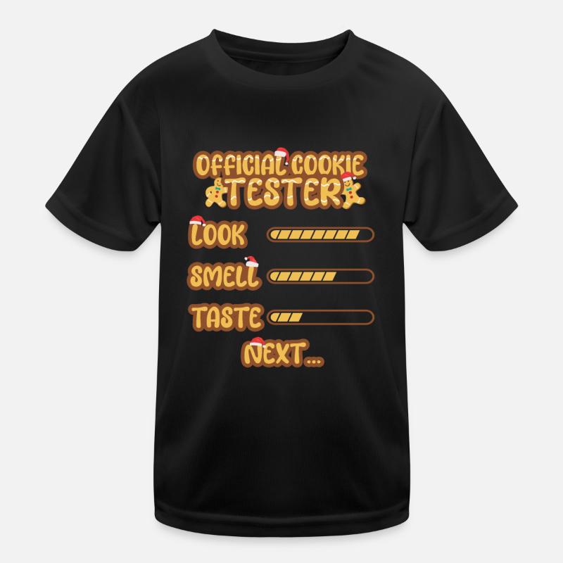 Testeur de biscuits au chocolat de Noël T-shirt sport Enfant