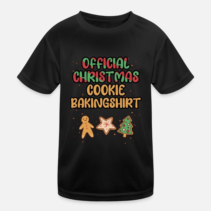 Weihnachten Plätzchen Cookie Bakingshirt Kinder Funktions-T-Shirt