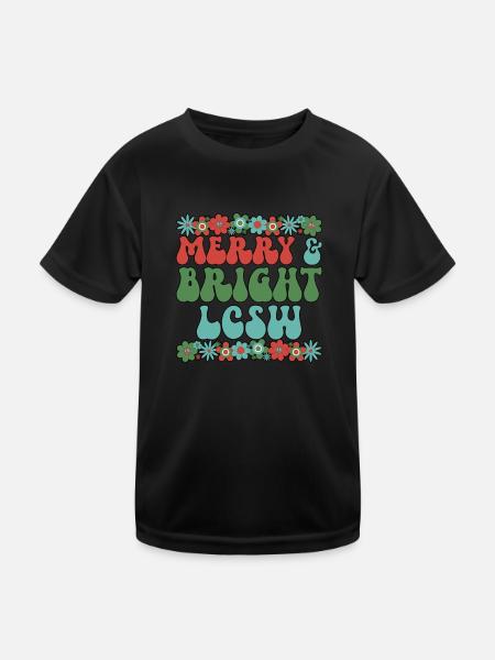 LCSW Christmas Licensed Clinical Social Worker - Kids Functional T-Shirt - black - Front