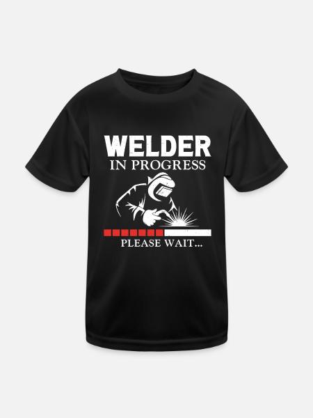 Welder Welding Apprentice Vintage - Kids Functional T-Shirt - black - Front