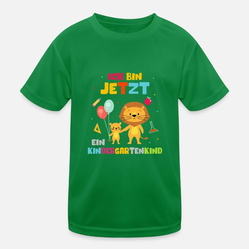 Ich bin jetzt ein Kindergartenkind Löwe Kinder Funktions-T-Shirt