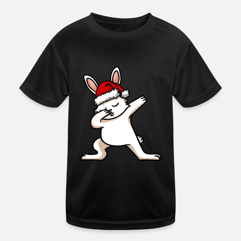 Dabbing Santa Rabbit T-shirt sport Enfant
