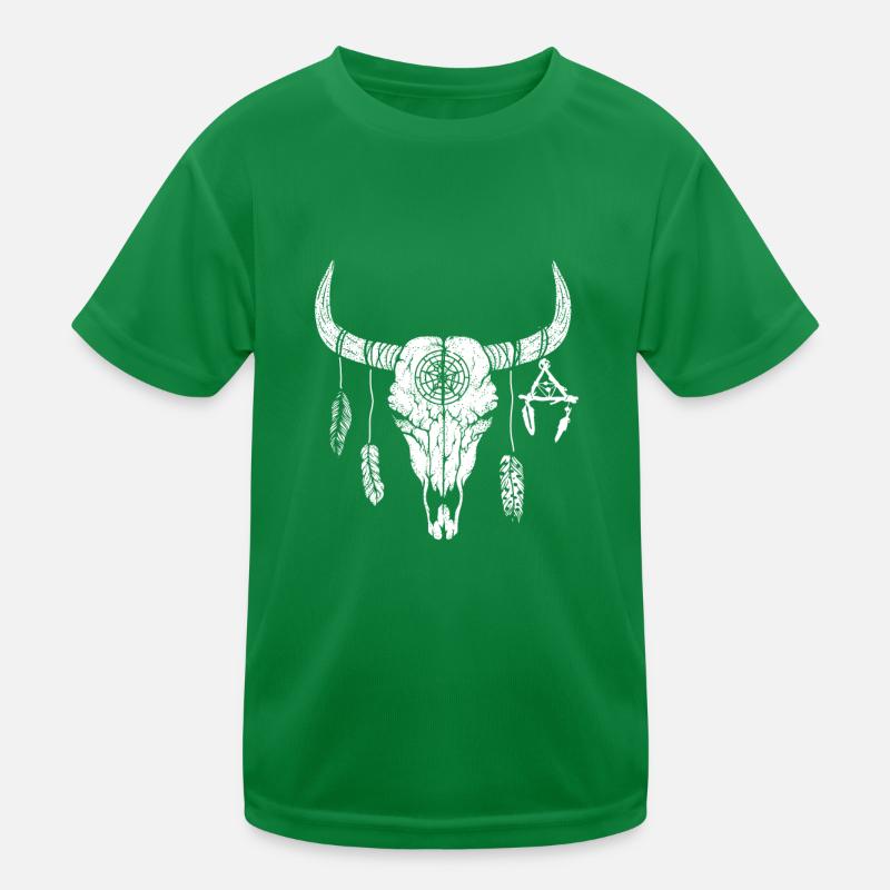 Buffalo Skull Ox Kids Functional T-Shirt