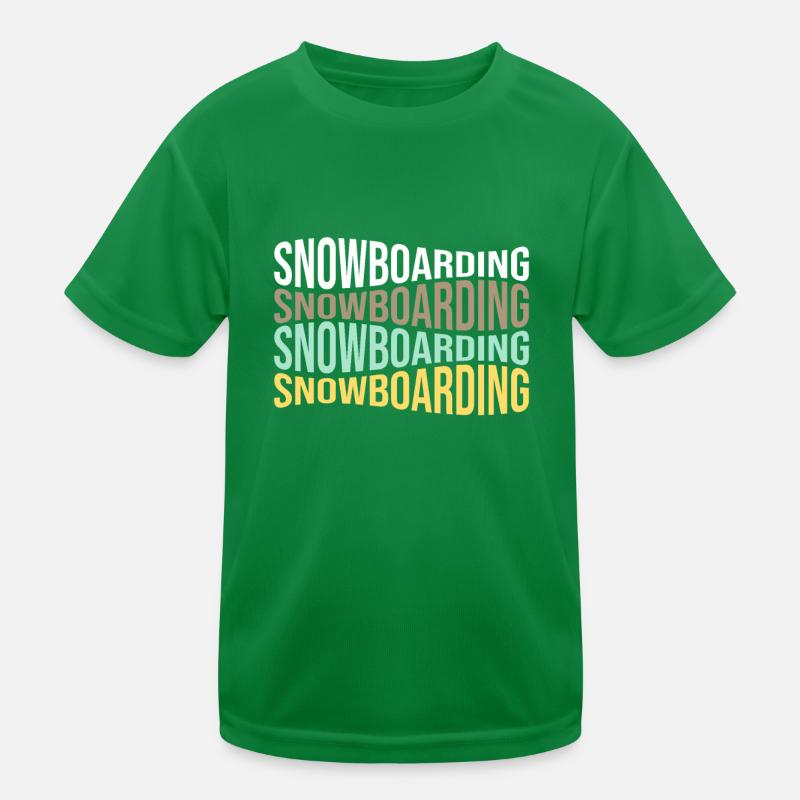 snowboarden Kinder Funktions-T-Shirt