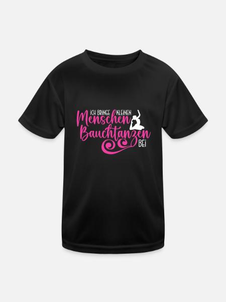 Bauchtanz Bauchtänzerin Lehrerin Tänzerin - Kinder Funktions-T-Shirt - Schwarz - Vorne