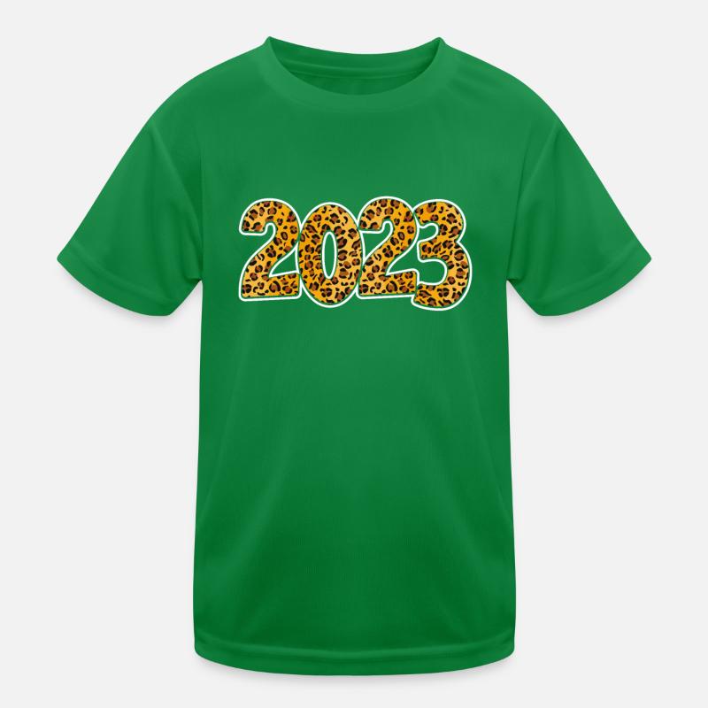 Leopard New Year 2023 Kids Functional T-Shirt
