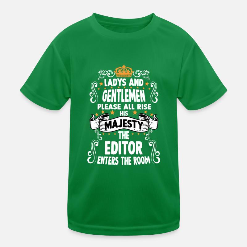 Éditeur T drôle disant Motif Editor T-shirt sport Enfant