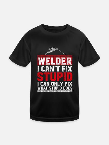 Welder Welding Vintage Welder I - Kinder Funktions-T-Shirt - Schwarz - Vorne