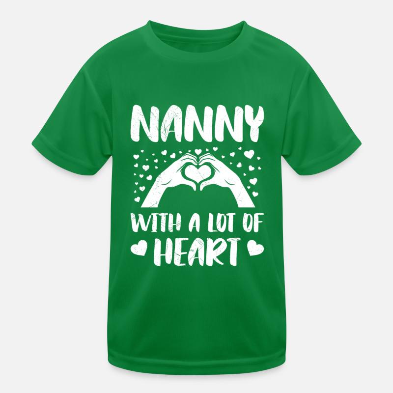Nanny mit viel Herz beste Tagesmutter Kinder Funktions-T-Shirt