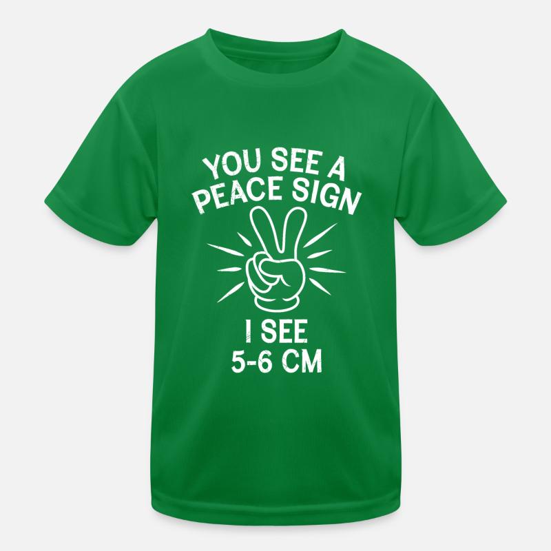 Du siehst ein Peace ich sehe 5-6 cm Hebamme Kinder Funktions-T-Shirt