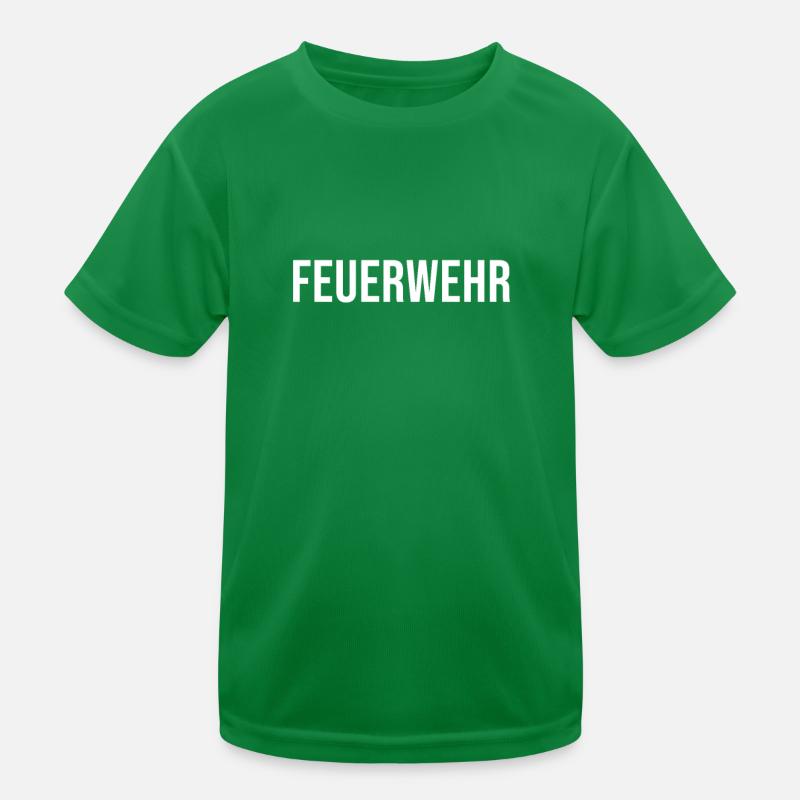 Feuerwehr Kinder Funktions-T-Shirt
